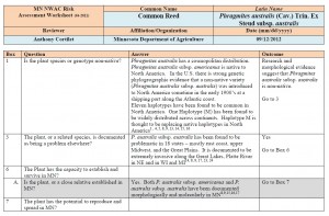 Risk Assessment Worksheet