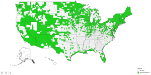Figure 3. Map of reported Phragmites infestations across the United States.